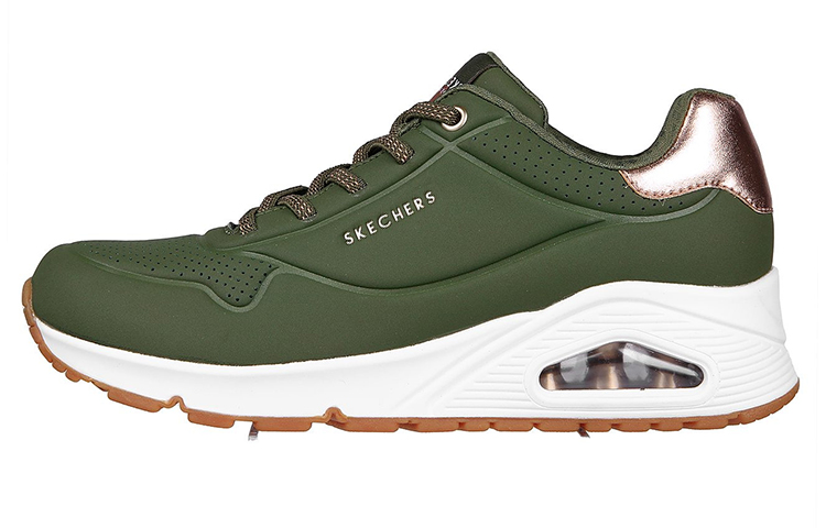 (Women) Skechers Uno 'Shimmer Away Olive Green' 155196-OLV