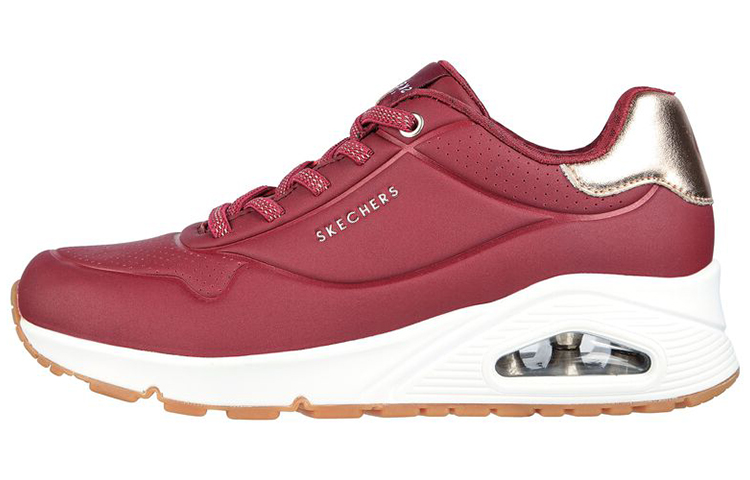 (Women) Skechers Uno 'Shimmer Away Red' 155196-BURG
