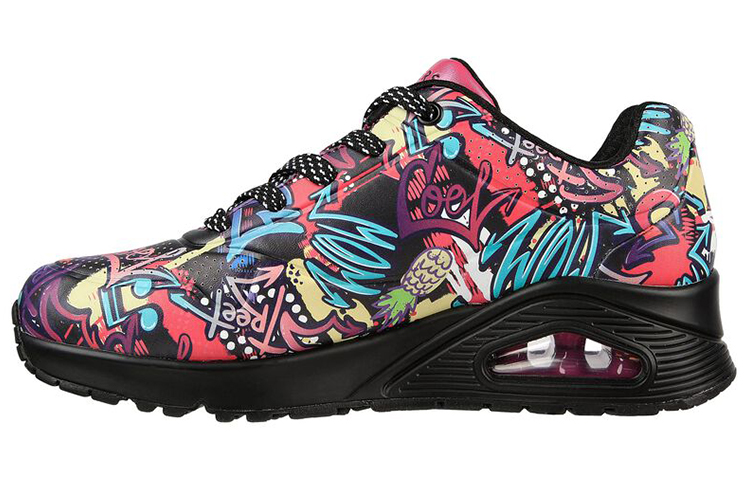 (W) Skechers Uno 'Street Art Black Red'