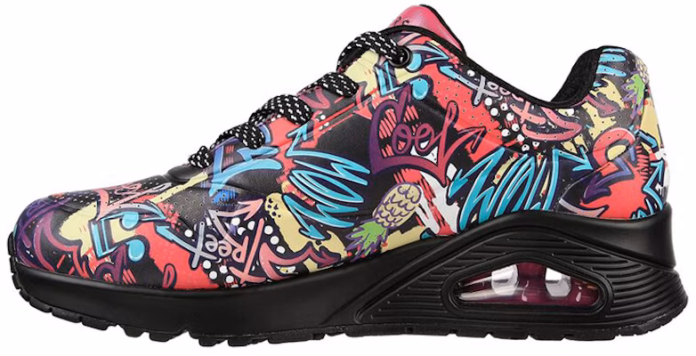 (Women) Skechers Uno 'Street Art Black Red' 155591-BKMT Buy (Women) Skechers Uno 'Street Art Black Red' 155591-BKMT