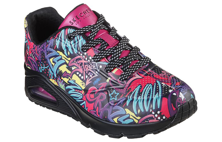 Lookbook (W) Skechers Uno ''Street Art Schwarz Rot'' 155591-BKMT