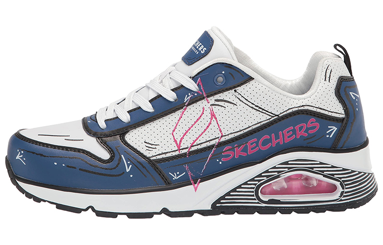 (W) Skechers Uno 'The Sketch - White Blue'