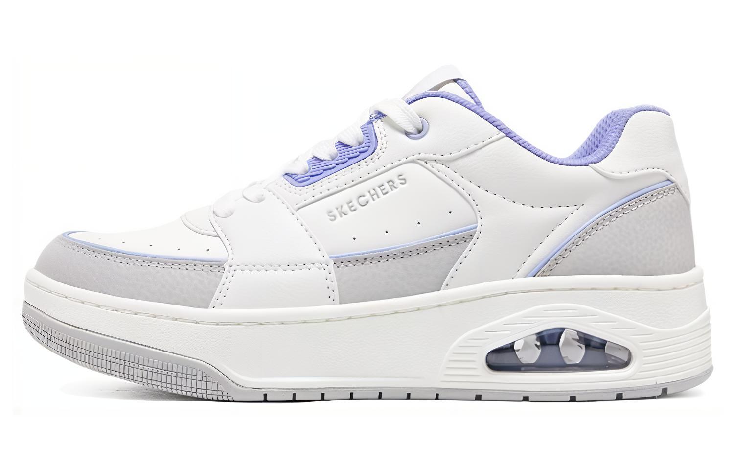 (Women) Skechers Uno Court - Courted Style Shoes 'White Grey Blue' 177710-WLV