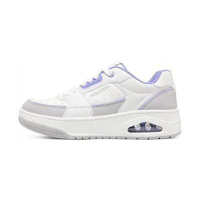 (W) Skechers Uno Court - Courted Style Shoes 'White Grey Blue'