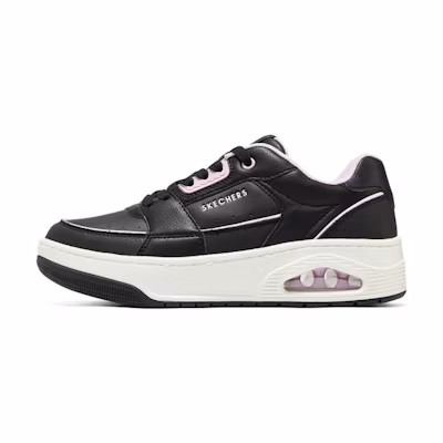 (W) Skechers Uno Court - Courted Style Shoes 'Black Pink White'