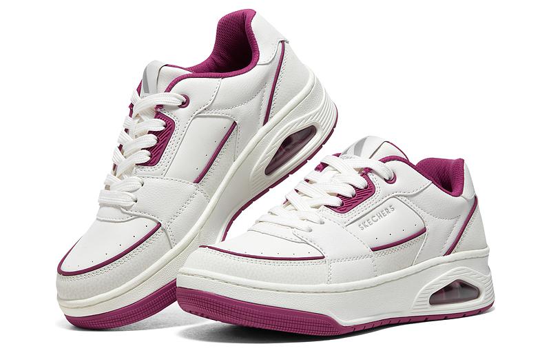 Lookbook (W) Skechers Uno Court - Kasut Gaya Courted 'Putih Merah' 177710-WFUS