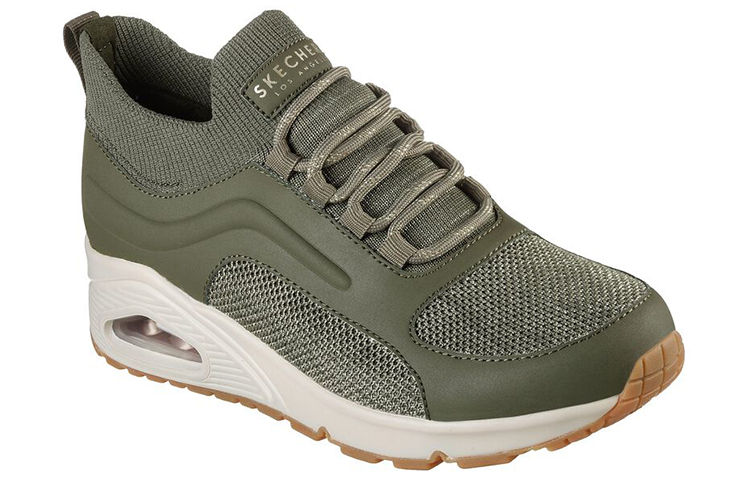 Lookbook (W) Skechers Uno Baskets Basses ''Catch The Light Green'' 155157-OLV