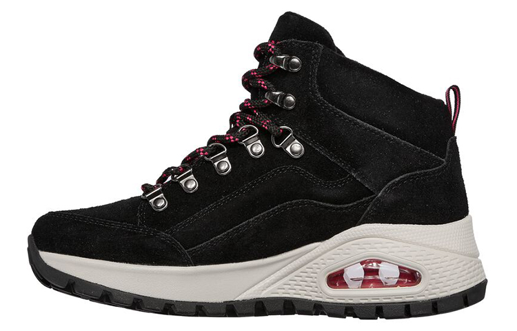 (Women) Skechers Uno Rugged 'Black Fashion Strap' 155220-BLK