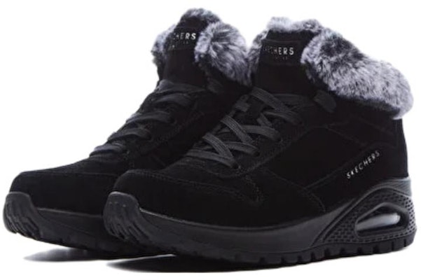 (W) Skechers Uno Rugged 'Black Velvet' Hitam Beludru 167433-BLK Lookbook (W) Skechers Uno Rugged 'Black Velvet' Hitam Beludru 167433-BLK