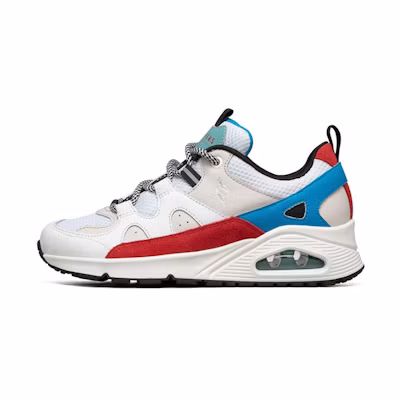 (W) Skechers Uno Running Shoes White/Red/Blue