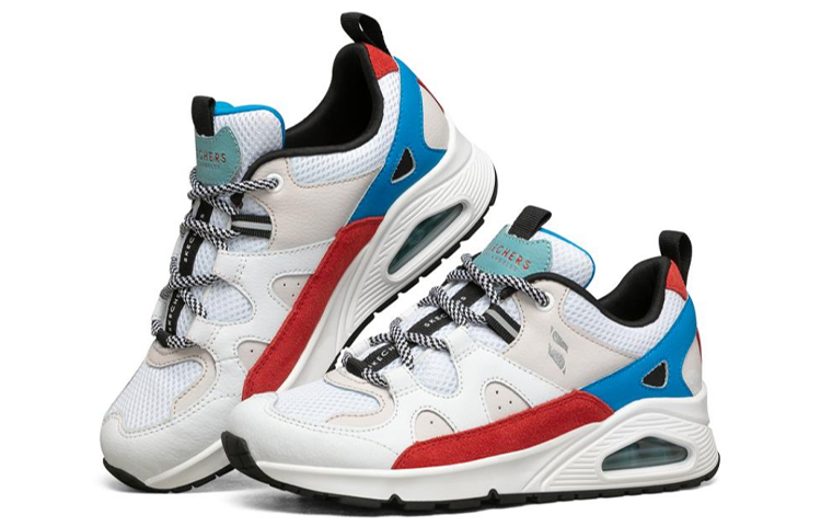 (W) Skechers Uno Running Shoes White/Red/Blue 圖 3