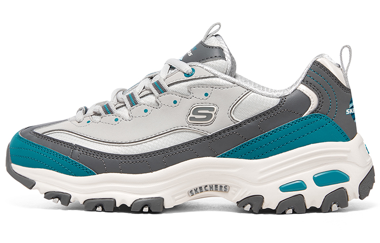 (Women) Skechers D'lites 1.0 'White Teal Grey' 896262-GYBL