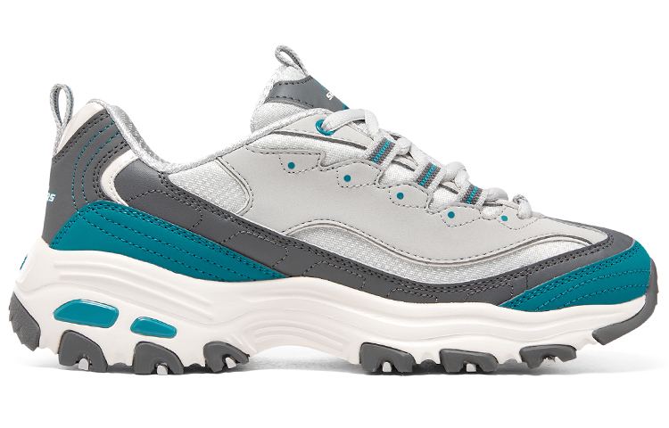 Order (W) Skechers D'lites 1.0 'Putih Teal Abu' 896262-GYBL
