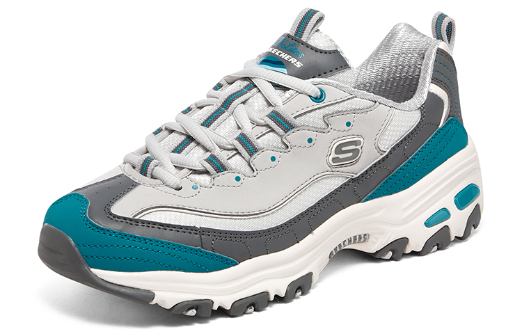 Lookbook (W) Skechers D'lites 1.0 'Putih Teal Abu' 896262-GYBL