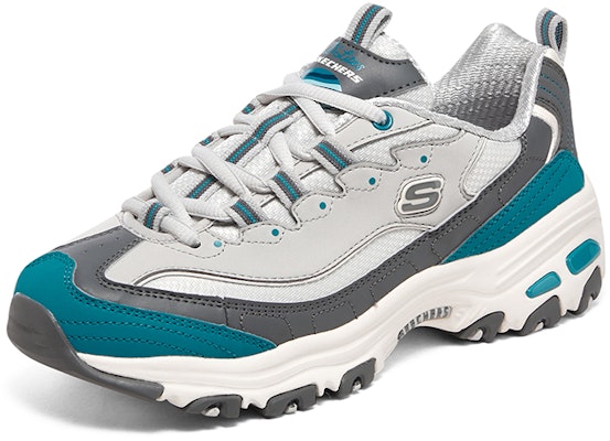 (W) Skechers D'lites 1.0 'Putih Teal Abu' 896262-GYBL Lookbook (W) Skechers D'lites 1.0 'Putih Teal Abu' 896262-GYBL