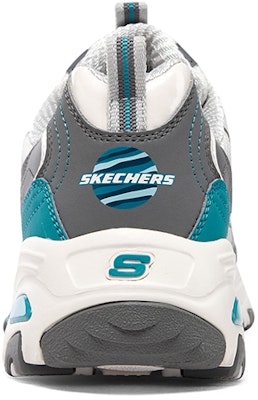 (W) Skechers D'lites 1.0 'Putih Teal Abu' 896262-GYBL Purchase (W) Skechers D'lites 1.0 'Putih Teal Abu' 896262-GYBL