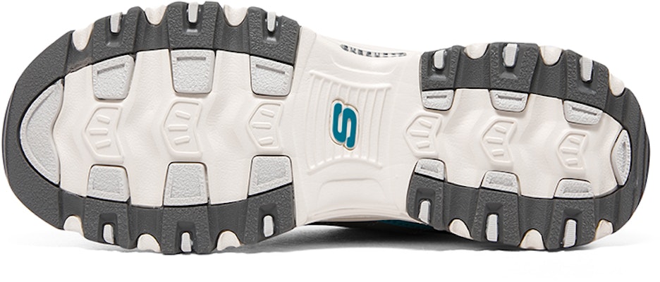 (W) Skechers D'lites 1.0 'Putih Teal Abu' 896262-GYBL Details for (W) Skechers D'lites 1.0 'Putih Teal Abu' 896262-GYBL