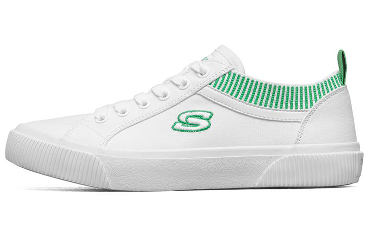 (Women) Skechers V'Lites 2 Low-Top Sneakers White/Green 155120-WHT