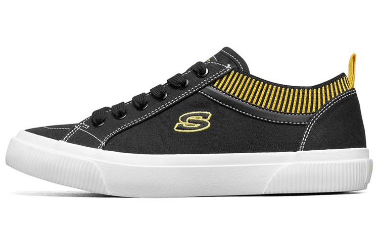 (Women) Skechers V'Lites 2 Low Top Sneakers Black/Yellow 155120-BLK