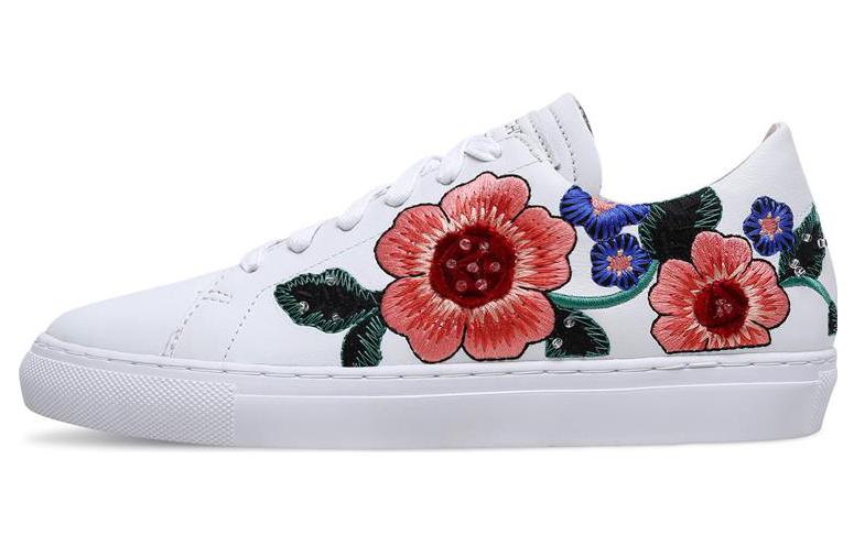 (Women) Skechers Vaso 'Floral White' 48876-WHT