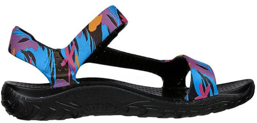 (W) Skechers Sandal Kasual Velcro 'Hitam Biru' 111170-BKMT Order (W) Skechers Sandal Kasual Velcro 'Hitam Biru' 111170-BKMT