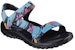 (W) Skechers Sandal Kasual Velcro 'Hitam Biru' 111170-BKMT