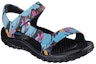 Lookbook (W) Skechers Sandal Kasual Velcro 'Hitam Biru' 111170-BKMT
