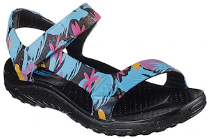 Lookbook (Women) Skechers Velcro Casual Sandal 'Black Blue' 111170-BKMT