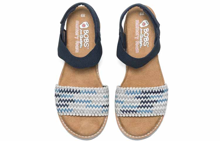 Shop Skechers 魔術貼 戶外運動涼鞋 女款 深藍色