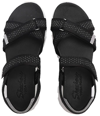 (W) Skechers Klittenbandsandalen ''Zwart'' 119241-BKPW Shop (W) Skechers Klittenbandsandalen ''Zwart'' 119241-BKPW