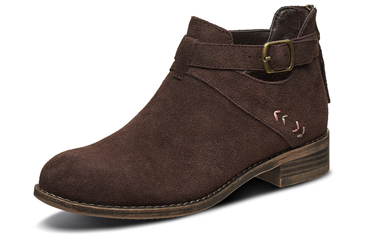 Lookbook Skechers 經典復古短靴 女款 巧克力色