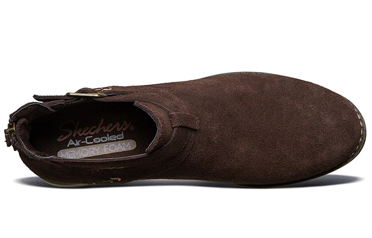 Shop Skechers 經典復古短靴 女款 巧克力色