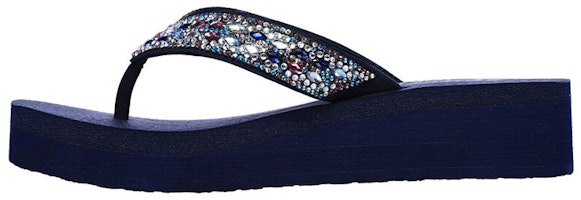 (Women) Skechers Vinyasa-Glory Day 'Blue Casual Flip-Flop' 31619-NVMT (Women) Skechers Vinyasa-Glory Day 'Blue Casual Flip-Flop' 31619-NVMT