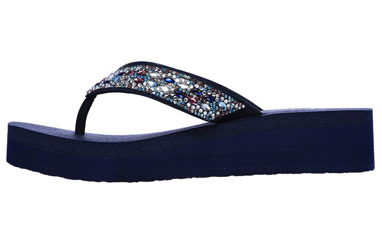(Women) Skechers Vinyasa-Glory Day 'Blue Casual Flip-Flop' 31619-NVMT