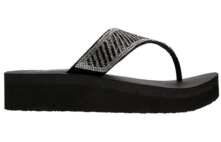 Order (W) Skechers Vinyasa 黑色休闲人字拖 119297-BLK