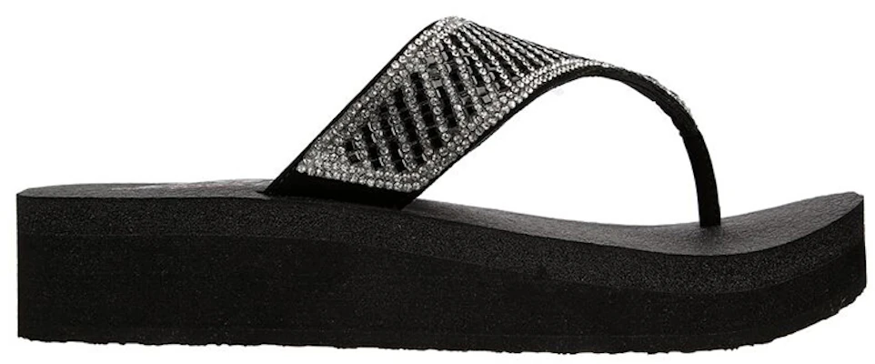 (W) Skechers Vinyasa 黑色休闲人字拖 119297-BLK Order (W) Skechers Vinyasa 黑色休闲人字拖 119297-BLK