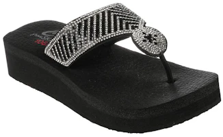 Lookbook (Women) Skechers Vinyasa 'Black Casual Flip-Flop' 119297-BLK