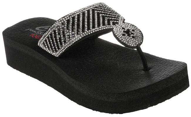 (W) Skechers Vinyasa 黑色休闲人字拖 119297-BLK Lookbook (W) Skechers Vinyasa 黑色休闲人字拖 119297-BLK