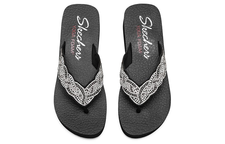 Shop (W) Skechers Vinyasa 'Hitam Putih' 119196-BLK