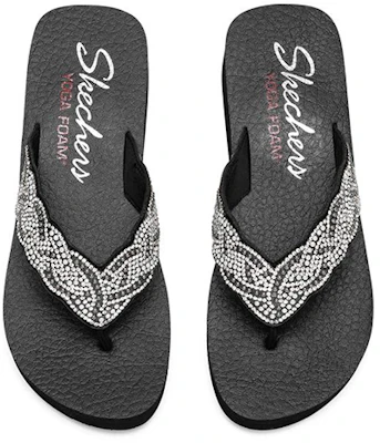 Skechers Vinyasa 人字拖 休閒運動 女款 黑白 Shop Skechers Vinyasa 人字拖 休閒運動 女款 黑白