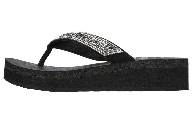 (Women) Skechers Vinyasa 'Geo Queen Black Silver' 119296-BLK
