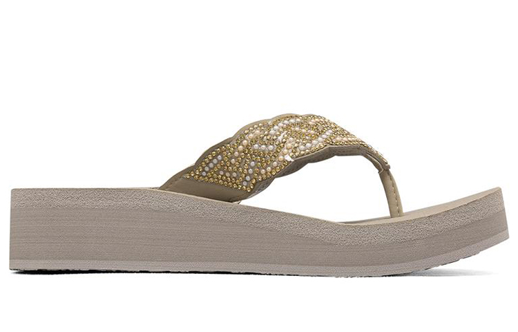 Order Skechers Vinyasa 夾腳休閒運動拖鞋 女款 灰褐色