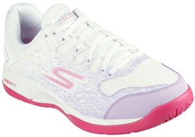 Skechers Viper Court-Pickleball 輕便通風低筒運動鞋 女款 白紫粉 Lookbook Skechers Viper Court-Pickleball 輕便通風低筒運動鞋 女款 白紫粉