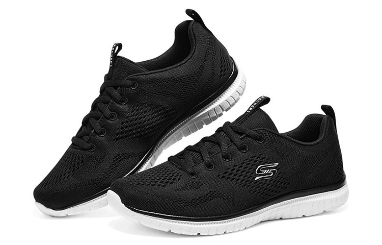 Lookbook (W) Skechers Virtue Kind Favor 'Hitam Putih' 104412-BKW