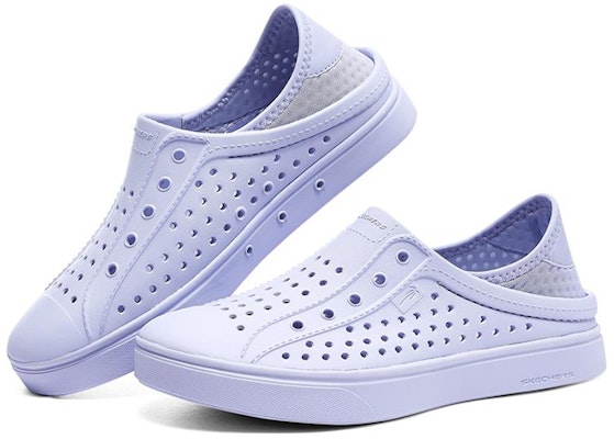 Skechers Vista 一腳蹬洞洞涼鞋 女款 紫色 Lookbook Skechers Vista 一腳蹬洞洞涼鞋 女款 紫色