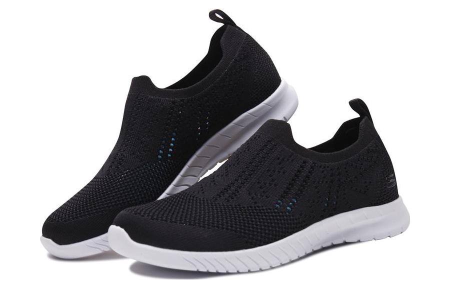 Lookbook (W) Skechers Wave Lite 'Hitam Low-Top Kasual' 66666099-BKW