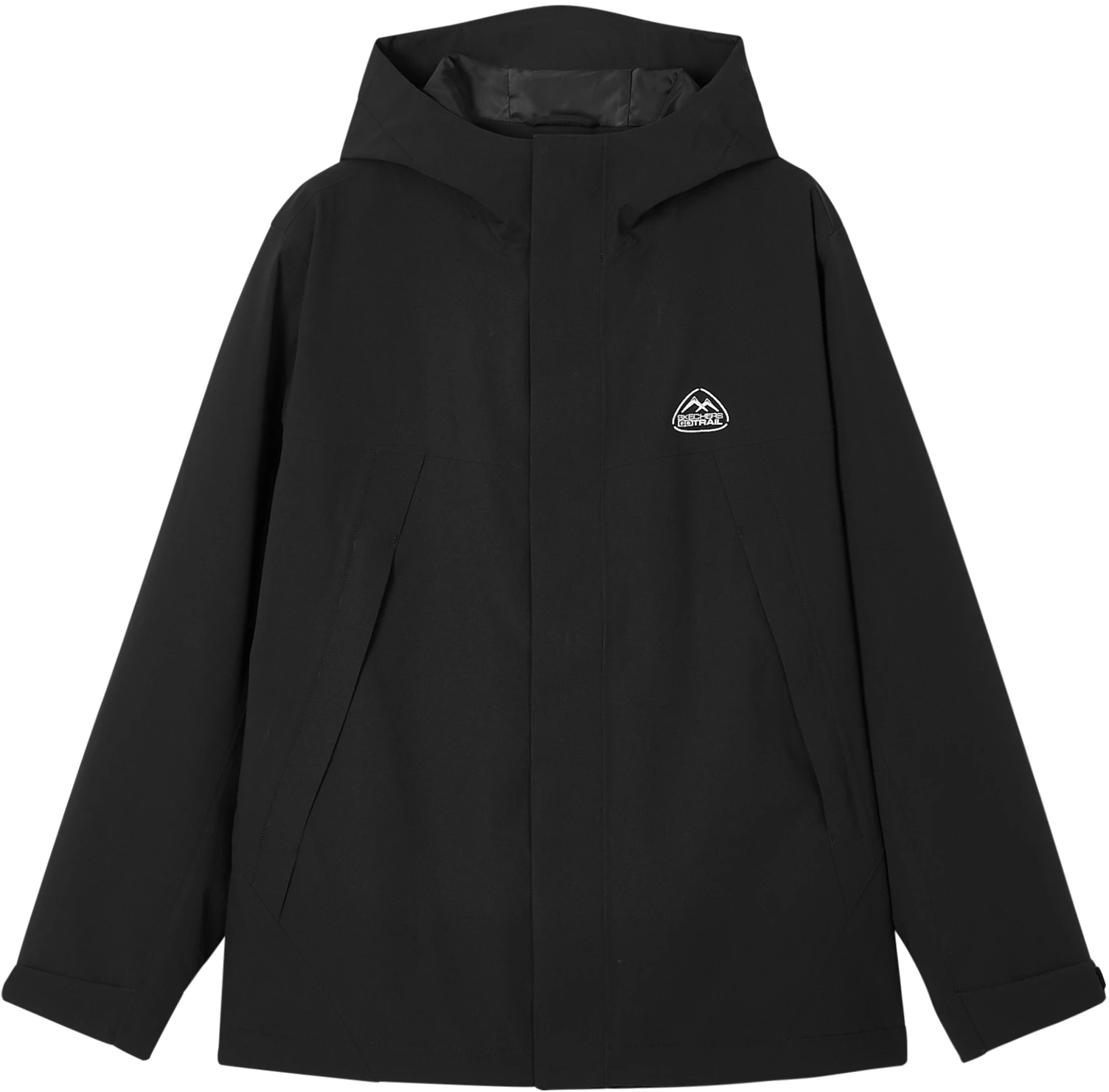 women-skechers-women-s-outdoor-series-breathable-hooded-jacket-in-carbon-black-l424-w166-0018