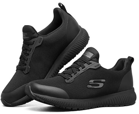 (Women) Skechers Work: Squad Slip Resistant 'Black' 77222-BLK Lookbook (Women) Skechers Work: Squad Slip Resistant 'Black' 77222-BLK