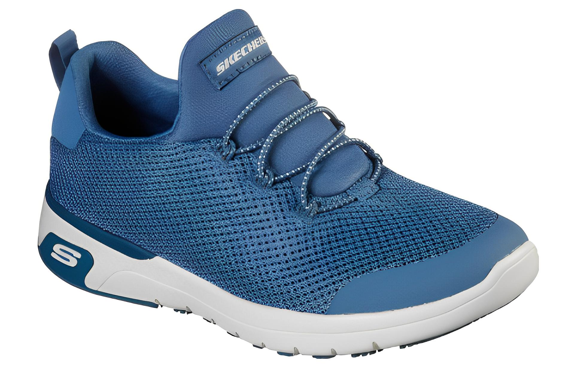 Lookbook (W) Skechers Kerja Relaxed Fit Rendah 'Biru' 77281-BLU
