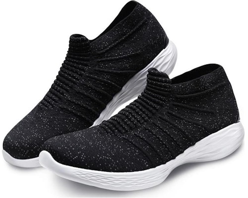 (W) Skechers YOU Mid-Top 'Hitam dan Putih' 14961-BKW Lookbook (W) Skechers YOU Mid-Top 'Hitam dan Putih' 14961-BKW